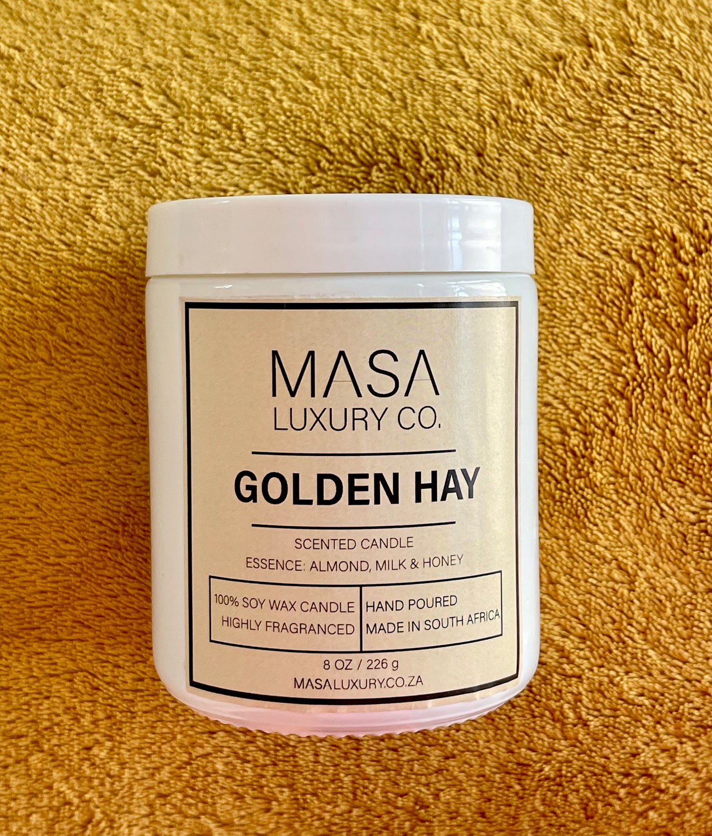 Golden Ha y- Almond Milk & Honey Candle