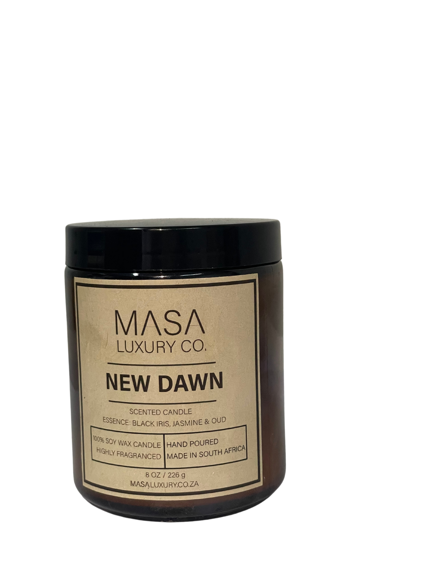New Dawn- Black Iris, Jasmine & Oud Scented Candle