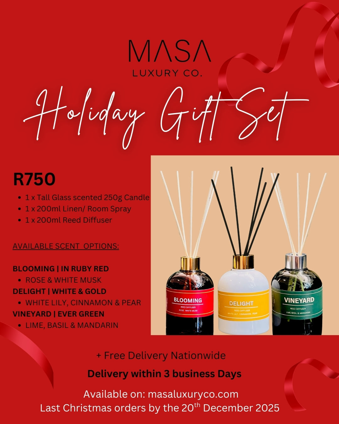 Holiday Home Fragrance Gift Set:  3 in 1