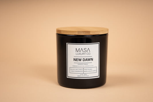 New Dawn- Black Iris, Jasmine & Oud Scented Candle